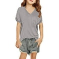 thumbnail image 3 of Quealent Girls Tops 2024 Teen Girl Gifts Print T Shirts Summer Short Sleeve Tops for Teen Girl Grey,15-16 Years, 3 of 4