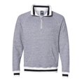 thumbnail image 1 of J. America B33428104 Sweat-Shirt Quart-Zip en Polaire Poivrée & 44; Poivre & Marine - Moyen, 1 of 1