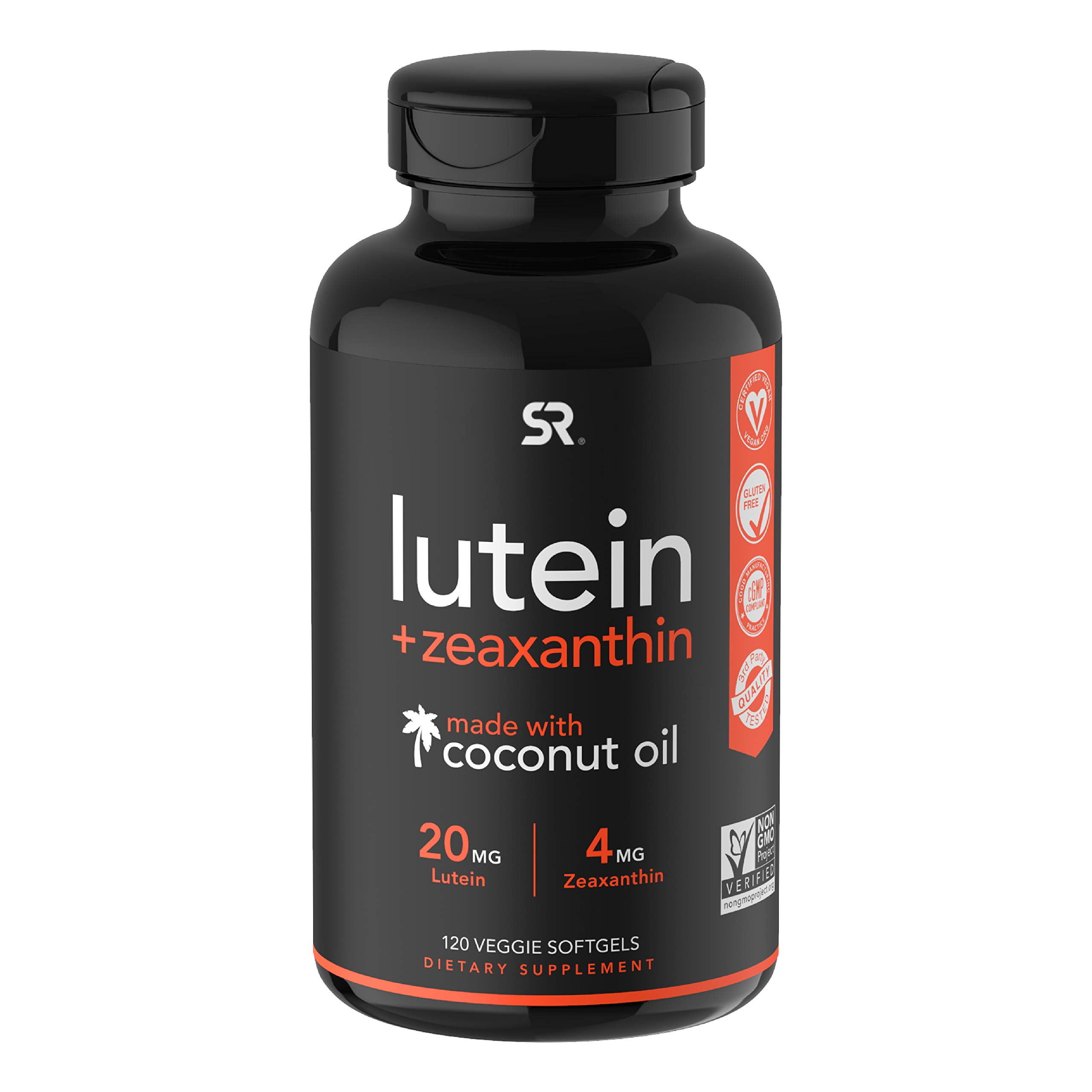 Sports Research Vegan Lutein + Zeaxanthin, 20mg (120 Softgels