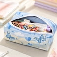thumbnail image 4 of PYURTEP Pencil Case, Watercolor Butterfly & Heart Print Pencil Pouch, Large Capacity Soft Cloth Zipper Pouch for School Office, 4 of 4