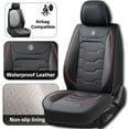 thumbnail image 4 of For Toyota Prius 2001-2025 Car Seat Covers, Gray Car Seat Covers, Waterproof PU Leather, 5 Piece Full Set, Non-slip, Easy to Clean and Install, Beautify Interior, Beautify the Interior of Old Cars, 4 of 9