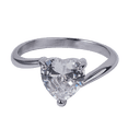 thumbnail image 3 of LuckyLy Anillos de Mujer de Compromiso y Promesa, Acero Inoxidable y Zirconia Cúbica de Corazón – Joyería ideal como Regalos para Mujer Navidad, San Valentín y Regalos para Mamá, Modelo plateado 6, 3 of 8