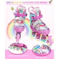 thumbnail image 3 of Unicorn Inline Skates for Girls Toddler Womans,Adjustable Roller Skates for Kids Ages 6-8-12 Gifts, 3 of 8