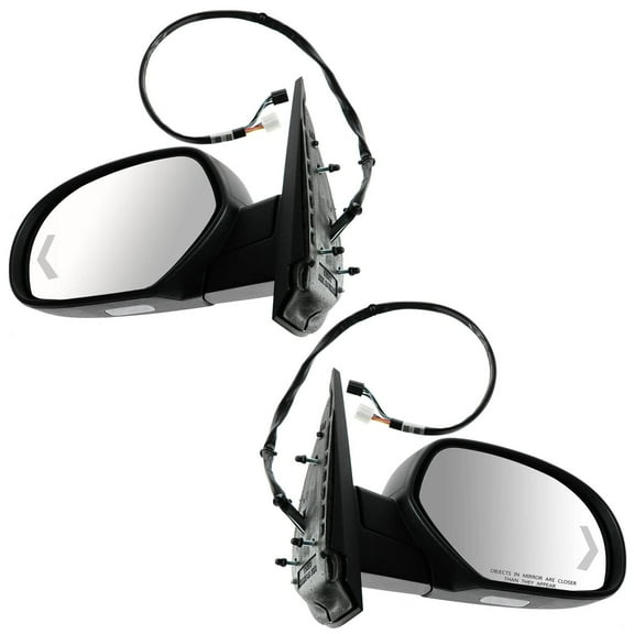TRQ Mirror Power Folding Heated Memory Puddle Signal Textured Pair for GM Truck MRA04710 Fits select: 2007-2014 CHEVROLET TAHOE, 2007-2014 GMC YUKON