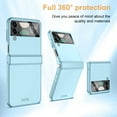 thumbnail image 5 of For Samsung Z Flip 4 Case: [Full Cover Hinge Protection] Slim Phone Case with Built-in Screen Protection Metal Volume key Protection Wireless charging for Galaxy Z Flip 4 5G(2022),Sky Blue, 5 of 7