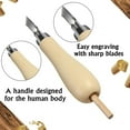 Block Cutting Rubber Stamp Carving Tools With 5 Blade Wood Handle 