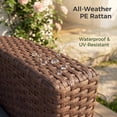 thumbnail image 4 of POTEBAN Patio Wicker Furniture Set, 4-Piece Wicker Outdoor Conversation Set with Coffee Table, Brown Rattan Sofa Set for Balcon, Backyard, Grey, 4 of 7