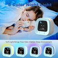 thumbnail image 4 of Kids Alarm Clock, Time to Wake Clock Toddlers Sleep Training Clock with Night Light Sound Machine Nap Timer, Cute Digital Clock for Kids Boy Girl, Christmas Birthday Gift, Pink, 4 of 6