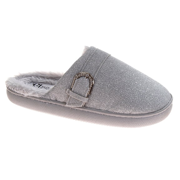 Badgley Mischka Women's Slippers House, Closed Toe Silver, Size 7