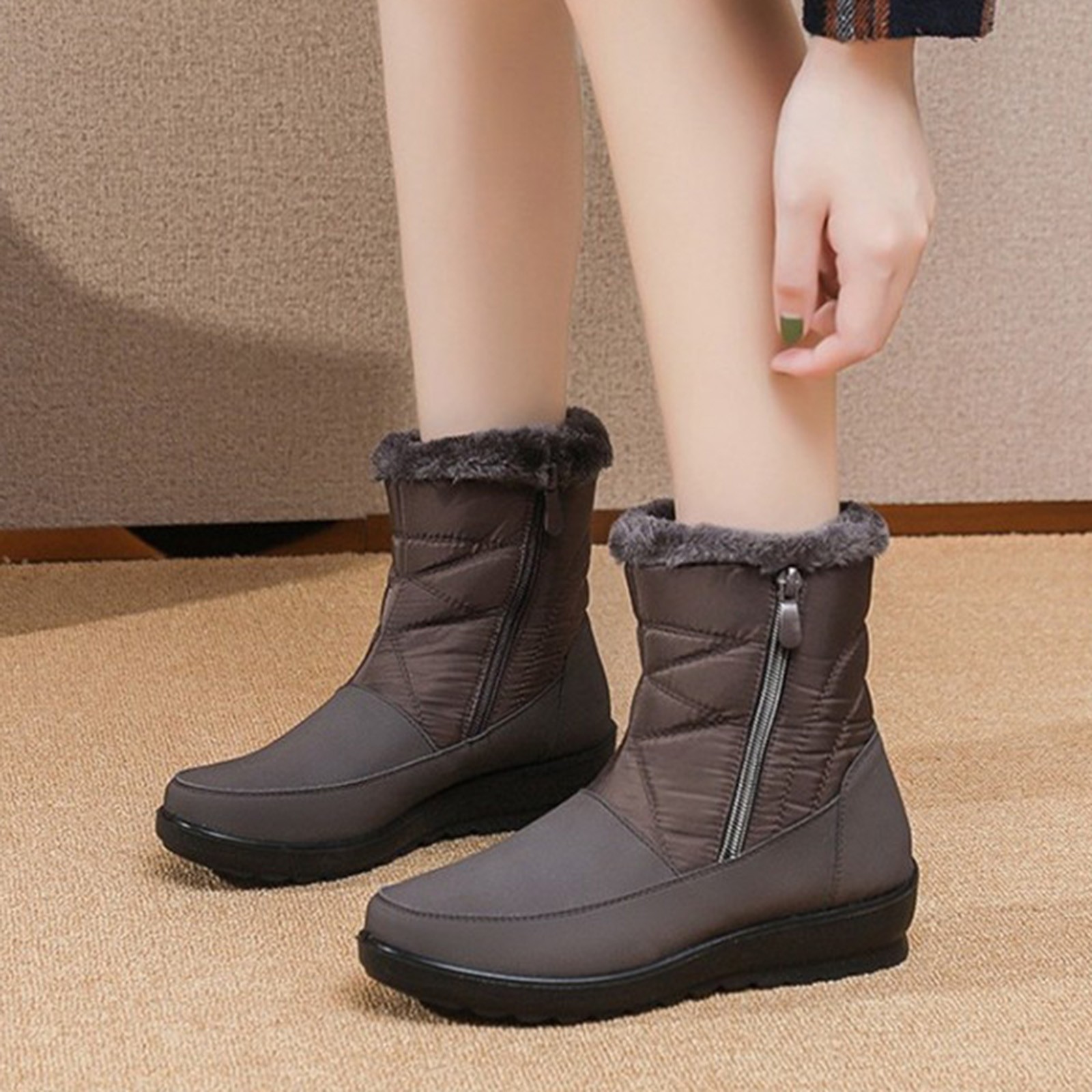 Bottes Femme Plateforme Blanche - Taille 39.5 EU - Style Solide à Couture