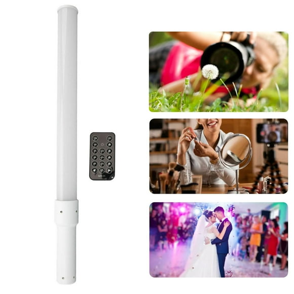 Video Light Wand, 8W Power LED Photography Light Stick Adjustable Real Time Display RGB for Night Running Lighting