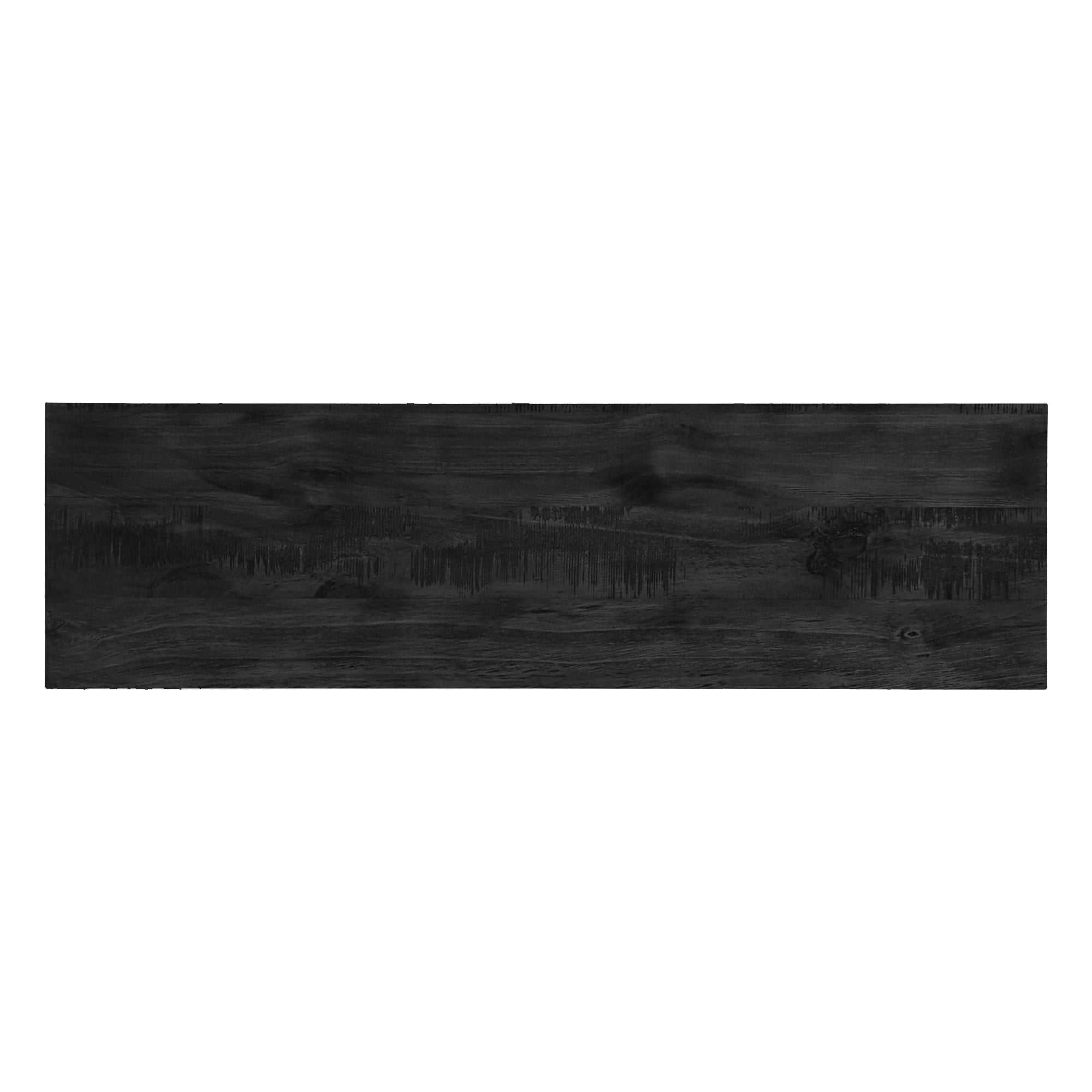 Weston Home Westyn Rustic X-Base Wood and Metal TV Stand for TVs up to 65", Black Finish
