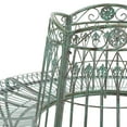 thumbnail image 6 of SAFAVIEH Ally Darling Outdoor Wrought Iron Tree Bench, Antique Green, 6 of 8