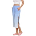 thumbnail image 2 of VV AVEORS Tear Away Capri Sweatpants For Women Breakaway Wide Leg Knee Ankle Replacement Adaptive Pants Sky Blue 2XL, 2 of 5