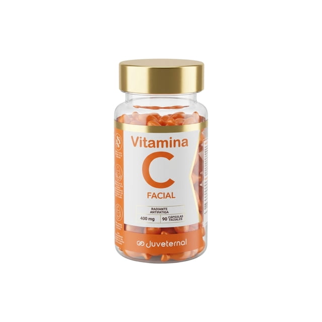 JUVETERNAL Cápsulas Faciales de Vitamina C 90 cápsulas Twist-Off Ilumina, Hidrata y Protege tu Piel