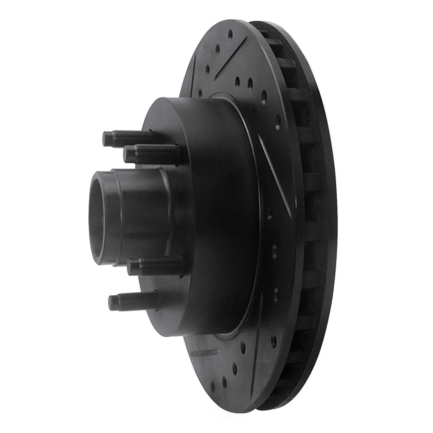 Dynamic Friction Company 633-54139L DFC Brake Rotor - Drilled And Slotted - Black