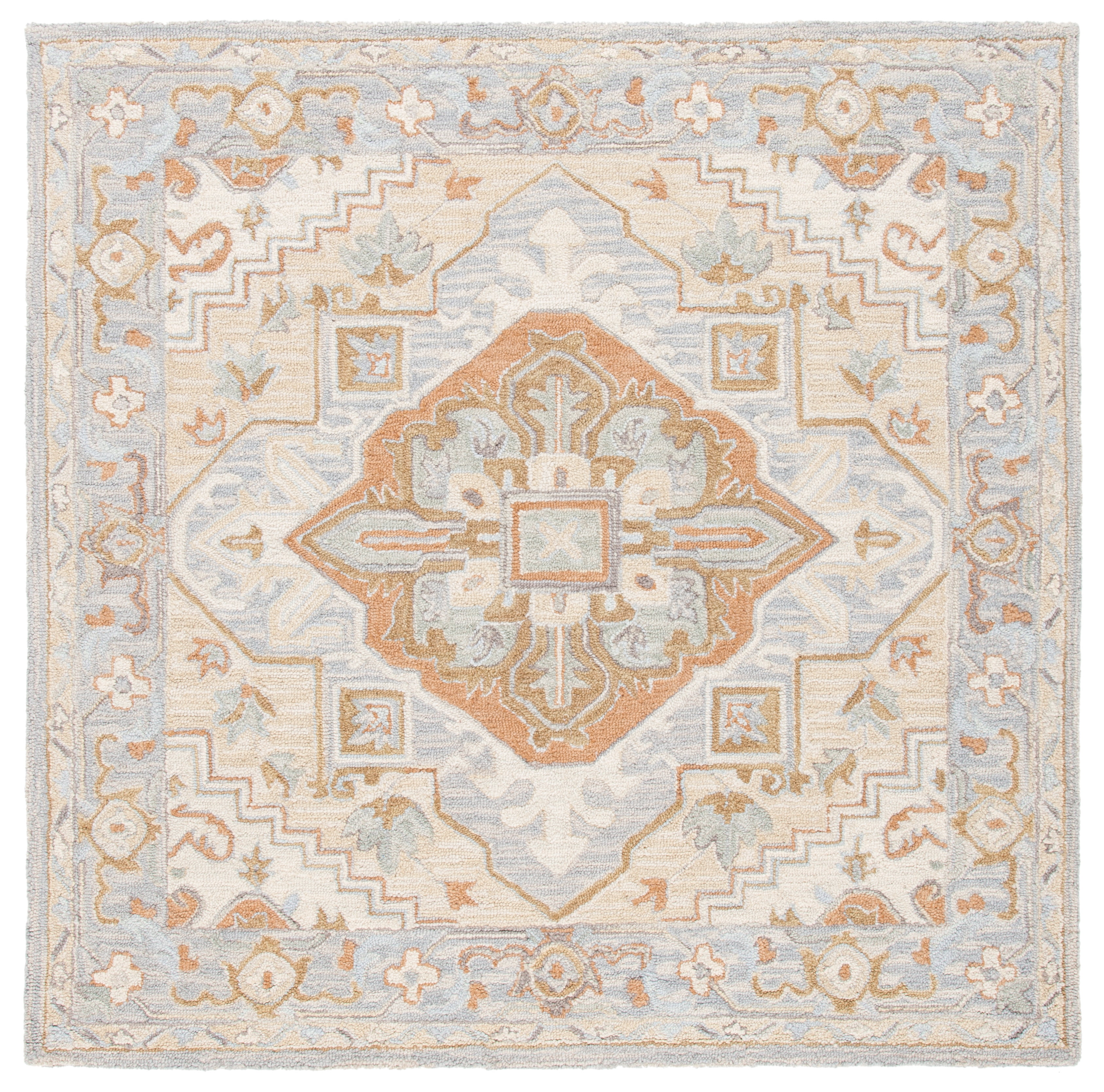 Safavieh Heritage Zoie Oriental Area Rug, Beige/Gray, 6' x 6' Square
