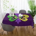 thumbnail image 6 of Coolnut Mardi Gras Tablecloth, Waterproof Washable Polyester Square Table Cover, Durable Tablecloth for Kitchen Dining Table Party Decor, 54"x54", 6 of 7