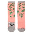 thumbnail image 5 of MeMoi Women's Foot Pet Koala Crew Socks - Womens - Female, One Size, Coral, 5 of 5