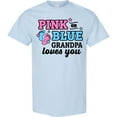 thumbnail image 3 of Inktastic Pink or Blue Grandpa Loves You T-Shirt, 3 of 5