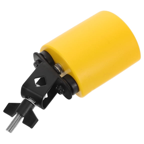 HEANUJJ Hand Held Cowbell Yellow Metal Plastic for Music Unique Vibrato