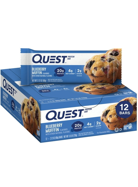 Quest Protein Bar - Blueberry Muffin (12 Bars)