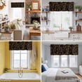 thumbnail image 5 of Black Yellow Orange Kitchen Curtain Valances for Windows Farmhouse Short Curtains, Minimalist Abstract Art Rod Pocket Valance Curtain for Bedroom Cafe Living Room, 5 of 8