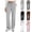 #02 Light Gray, variant on Spring Summer Pants for Women Soft Lounge Wide Leg Sweat Pants Elastic Waist Mid-Weight Pajama Pants with Pockets, #02 Light Gray S