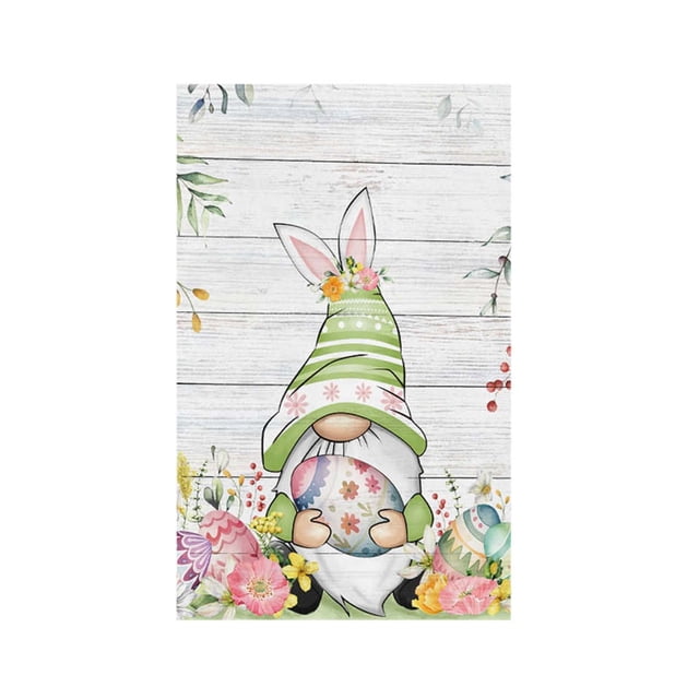 TIELUTT Easter Kitchen Dish Towel Striped Rabbit Print Household Kitchen Plunger and Toilet Brush Combo Hidden Guard Softener Scrub Brush for Mini Static Guard Unscented Fabric Softener Dryer Sheets