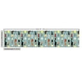 thumbnail image 3 of Ambesonne Animal Print Fabric by the Yard Upholstery, Dogs and Cats Walk by, 5 Yards, Pale Teal and Multicolor, 3 of 5