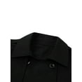 thumbnail image 6 of Women Long Sleeve Trench Coat Double Breasted Turndown Collar Long Coats Classic Autumn Spring Jacket Windproof Outwear, 6 of 9
