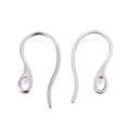 thumbnail image 2 of Resistant 304 Stainless Steel Earring Hooks with Horizontal Loop Stainless Steel color 22x12x1mm Hole: 3.5x2mm Pin: 1mm, 2 of 2
