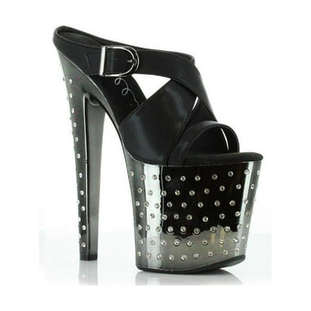 

Ellie Shoes E-821-Sandra 8 Metallic Womans Sandal With Rhinestone Platform. 6 / Silver