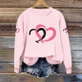 thumbnail image 5 of WTXUE Valentine Sweatshirt for Women Love Heart Graphic Sweatshirts Oversized Trendy Crewneck Pullover Comfortable Long Sleeve Shirts Fashion Casual Holiday Tops Pink L, 5 of 7