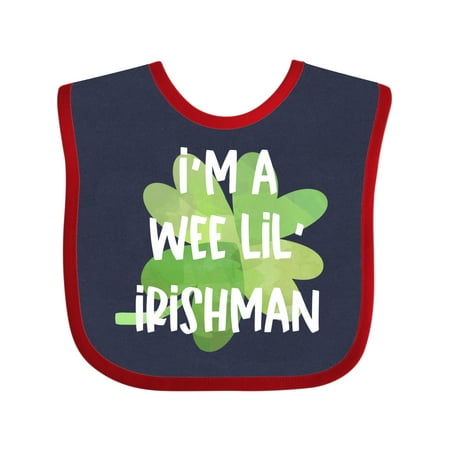 

Inktastic St. Patrick s Day I m a Wee Lil Irishman Gift Baby Boy or Baby Girl Bib