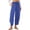Blue, variant on Audhol Casual Pants for Women Women's Summer High Waisted Baggy Pants Casual Ankle Length Trouser Slacks with Pockets Comfy Pants Women Blue1 L