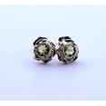 thumbnail image 3 of Natural Peridot Flower Sterling Silver Earrings NT417, 3 of 8