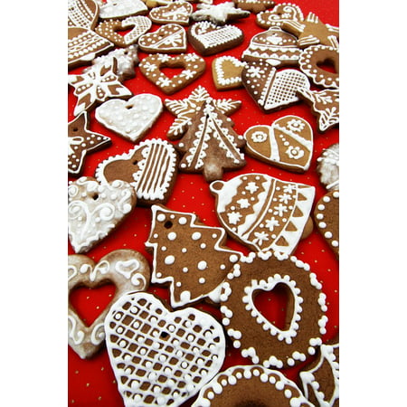 LAMINATED POSTER Homemade Food Christmas Decoration Gingerbread Poster Print 24 x