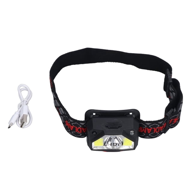 DEWIN Head Torch, Super Bright Headlamp, Ultra High Brightness USB Charging Waterproof LED Sensor Headlamp for Night Running Adventure