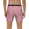 thumbnail image 4 of Cauagu Pastel Christmas Trees on Pink Print Men's Boxer Briefs, Funny & Cute Underwear Elastic Waistband Briefs Ideal Gift for Men,1-Pack, 4 of 7