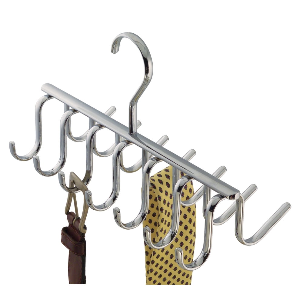 Mainstays Tie/Belt Rack, Clear/Stainless