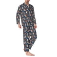 thumbnail image 2 of Fotbe Garden Gnomes Pattern Long Sleeve Pajama Set for Men,Sleepwear Set,2-piece Loungewear Set,Soft PJs Comfy Nightwear with Pockets-XX-Large, 2 of 7