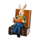 thumbnail image 4 of Estatua de conejo leyendo un libro, decoración de mesa de resina, adorno de escritorio, estatua de liebre, figura de animal para oficina, sala de boda, 4 of 9