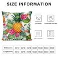 thumbnail image 5 of COMIO  Rectangle Throw Pillow Cover Pineapples with Tropical Palm Leaves and Flowers,Contemporary Decorative Cushion Sofa Bedroom Car Home Pillowcases, 5 of 5