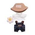 thumbnail image 4 of Ropa de muñeca de felpa para muñeca de 17cm, bonito y elegante juego de simulación, accesorios para fotos rellenos juego de 4 piezas, 4 of 7
