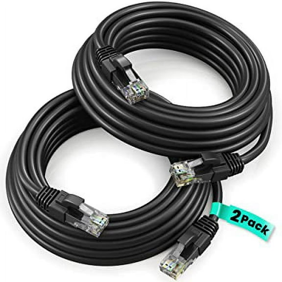 2 American Terminal EPC3BK 3' Cat6 patch cableCat6a Ethernet network patch cable RJ45 23AWG 600M solid copper wire 3' black