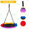 thumbnail image 6 of Costway 40'' Saucer Tree Swing Outdoor Round Platform Swing w/ Pillow & Handle, 6 of 11