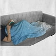 thumbnail image 6 of Abstract Soft Flannel Fleece Throw Blanket, Stars Splashing down Open Sky Vibrant Celestial Rays Beams Design, Cozy Plush for Indoor and Outdoor Use, 60" x 80", Sky Blue White, by Ambesonne, 6 of 6