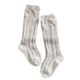 thumbnail image 1 of Chaussettes Hautes Jusqu'aux Genoux pour Fille, Crotchet, Ajourées, Nœud, Bas Tube, 1 of 6