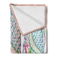 thumbnail image 2 of Seashells Soft Flannel Fleece Throw Blanket, Ornate Colorful Seashells Illustration in Different Slides Vitality Theme, Cozy Plush for Indoor and Outdoor Use, 70" x 90", Pink Blue Green, by Ambesonne, 2 of 5